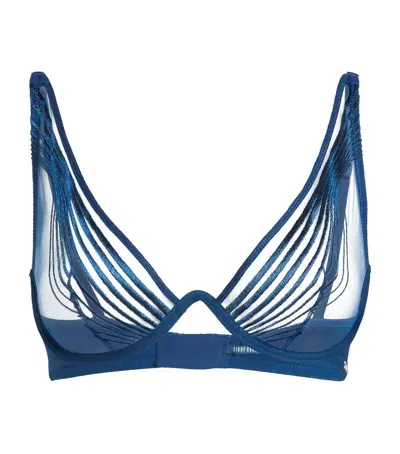 Aubade X Cindy Bruna Sumptuous Waves Bustier In Blue