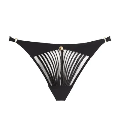 Aubade X Cindy Bruna Sumptuous Waves Tanga In Black