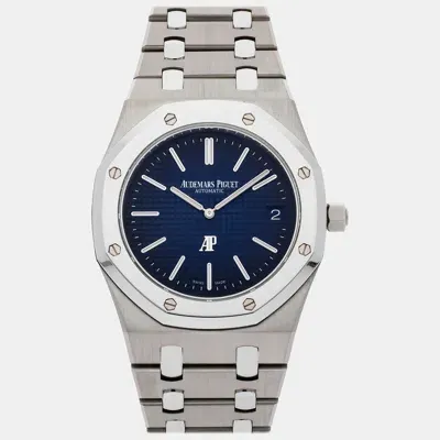 Pre-owned Audemars Piguet Blue Titanium Royal Oak 15202ip.oo.1240ip.01 Automatic Men's Wristwatch 39 Mm