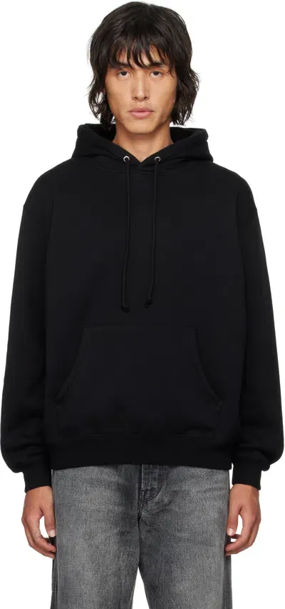 Auralee Black Smooth Soft Sweat Hoodie