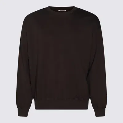 Auralee Dark Brown Cotton Sweatshirt