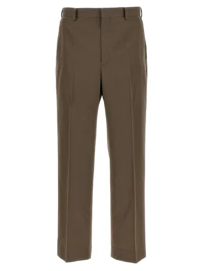 Auralee Gabardine Trousers Pants In Brown