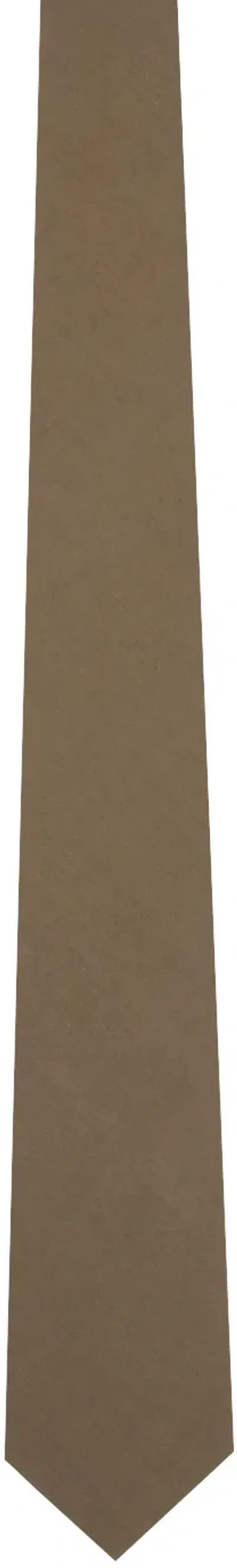 Auralee Khaki Washed Finx Twill Tie In Brown