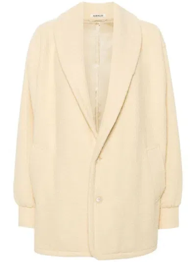 Auralee Melton Coat In Neutrals