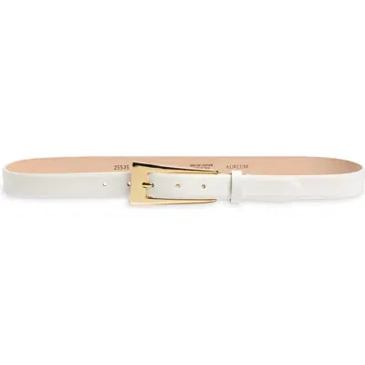 Aureum No. 10 Leather Belt In Chalk Gold