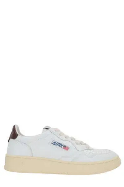 Autry Aulw Lace-up Sneakers In Wht/brown