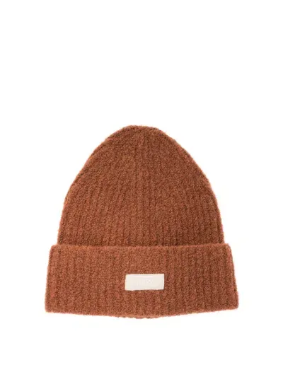 Autry Beanie With Logo Hats In Brown