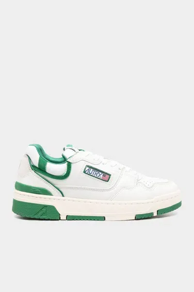 Autry Clc Leather Men Sneaker In Green White