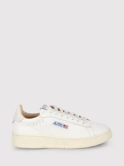 Autry Dallas Leather Sneakers In White