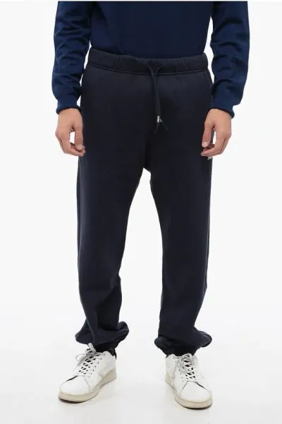 Autry Fleeced Cotton Joggers With Contrasting Logo