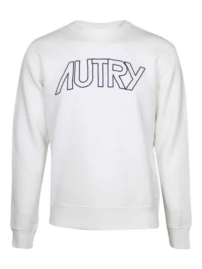 Autry Icon Cotton Sweatshirt With Logo In White