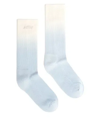 Autry Logo Embroidered Gradient Socks In Multi