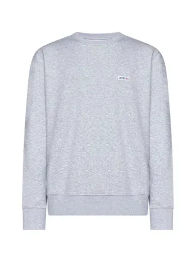 Autry Logo Label Crewneck Sweatshirt In Grey