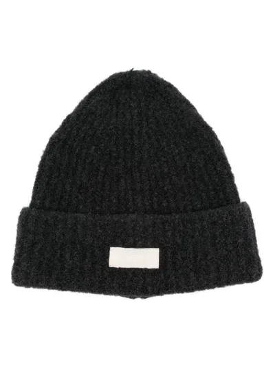 Autry Logo-patch Beanie Hat In Black  