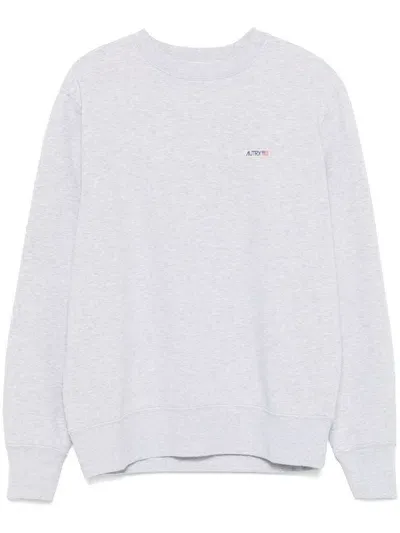 Autry Logo-patch Sweater In Grey