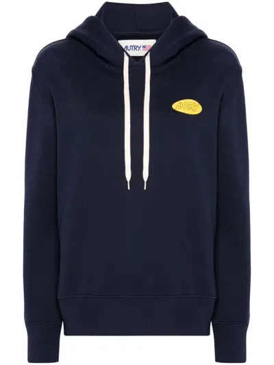 Autry Logo-print Hoodie In Blue