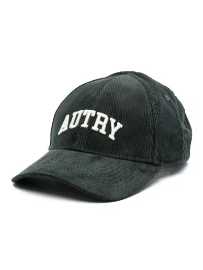 Autry Logo Velvet Baseball Cap In Green