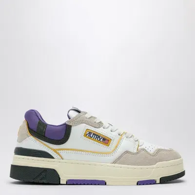 Autry Low Clc White/purple/dark Green Sneaker