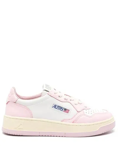 Autry Low Medal Sneakers In Pink & Purple