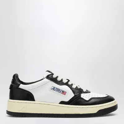 Autry Medalist Black/white Leather Trainer