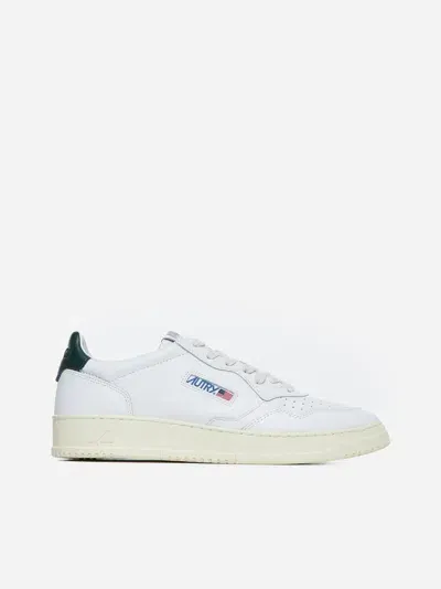 Autry Medalist Leather Sneakers In Wht/mountain