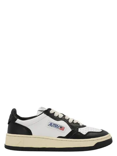 Autry Medalist Low Sneakers In Leat/leat Wht/blk