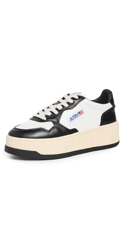 Autry Medalist Platform Sneakers Black/white