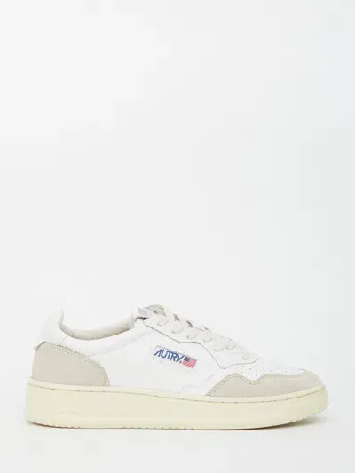 Autry Medalist Suede Sneakers In White