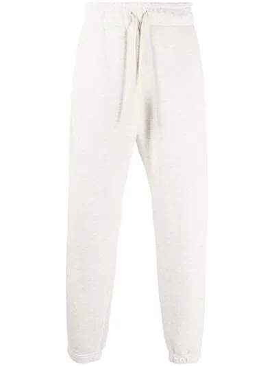 Autry Mélange-effect Cotton Track Pants In Grey