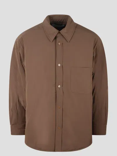 Autry Padded Overshirt In Brown