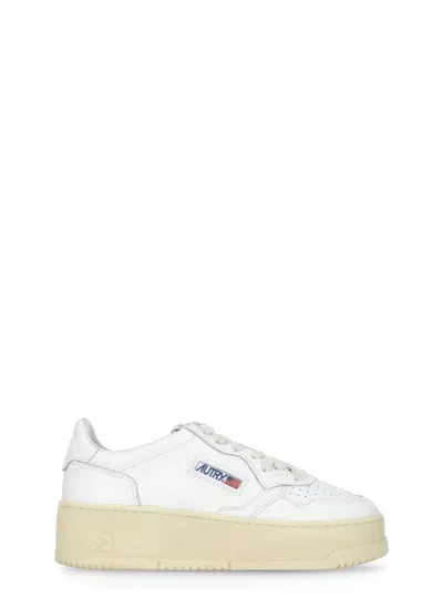 Autry Platform Low Sneakers In White