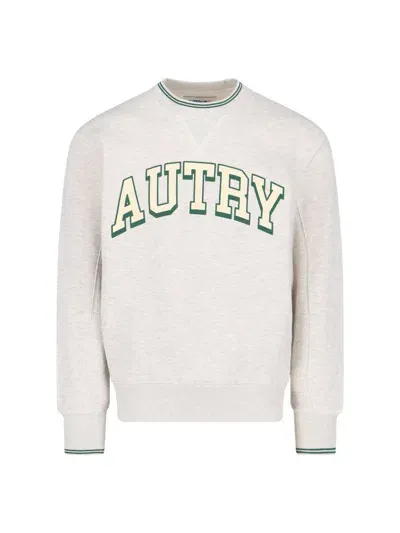 Autry Printed Crewneck Sweatshirt In Grey