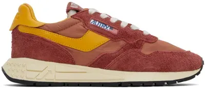 Autry Red & Orange Reelwind Low Sneakers