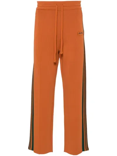 Autry Side-stripe Track Pants In Rostbraun