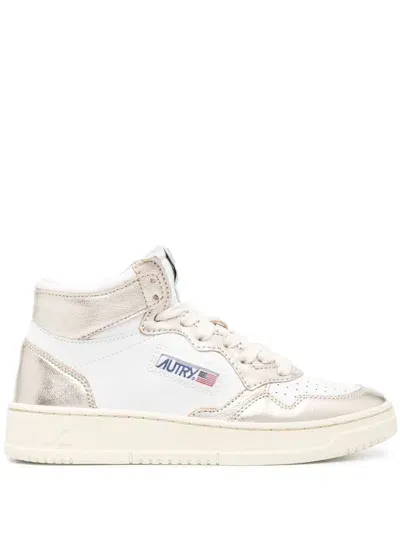 Autry Sneakers In White/platinum