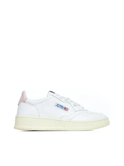 Autry Sneakers In Wht/pnk