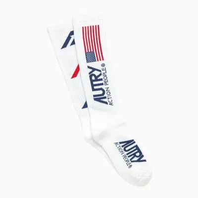 Autry Logo Socks In White