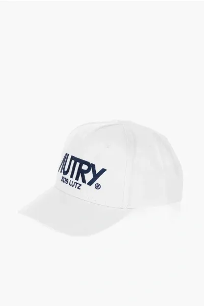 Autry Solid Color Cap With Embroidered Logo In White