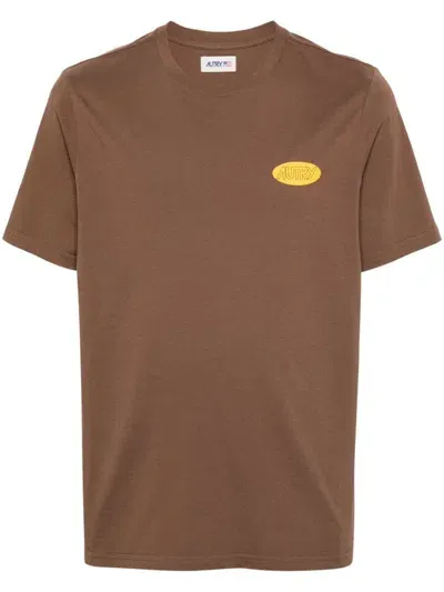 Autry T-shirt In Brown