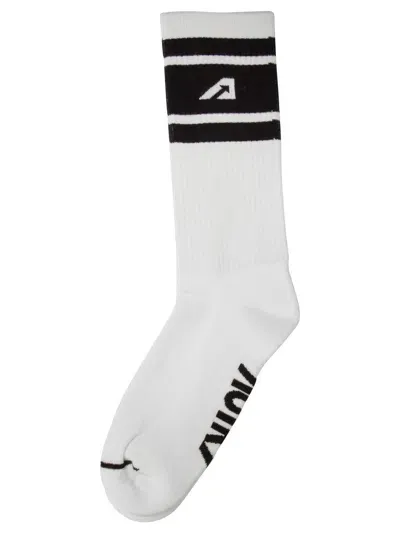 Autry Unic Stripes Socks In White