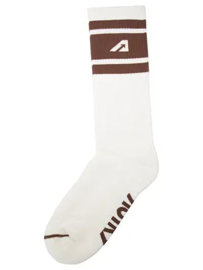 Autry Unic Stripes Socks In White