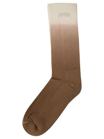 Autry Unic Tye Dye Socks In Brown