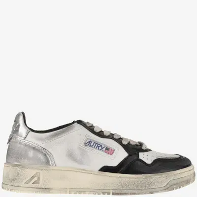 Autry Super Vintage Color-block Sneakers In White