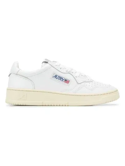 Autry Women's Medialist Low Leather Sneakers In White