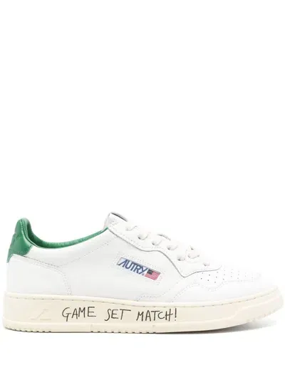 Autry Medalist Leather Sneakers In White