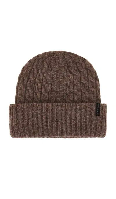 Autumn Headwear Cable Knit Beanie In Dirt