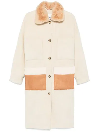 Ava Adore Brushed Coat In Neutrals