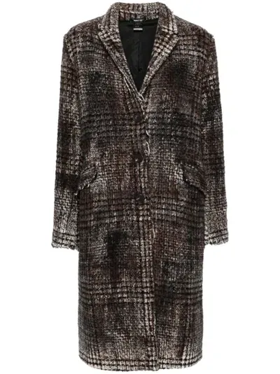 Avant Toi Principe Di Galles-pattern Coat In Brown