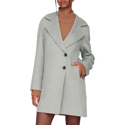 Avec Les Filles Walker Notch Lapel Coat In Moss