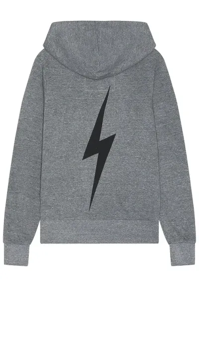 Aviator Nation Bolt Zip Hoodie In Grey